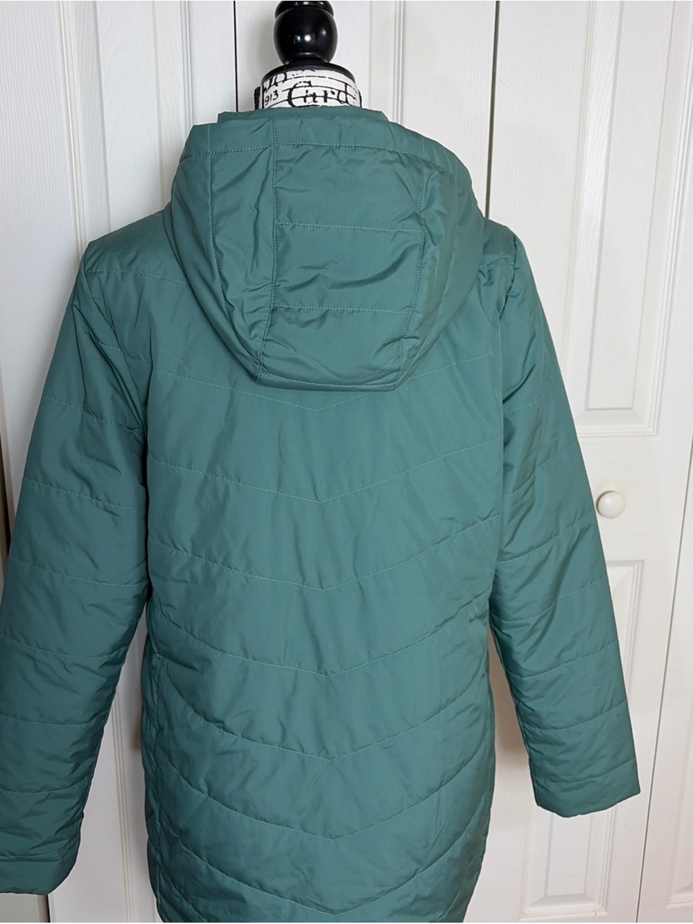 The North Face Green Puffer Hooded Tamburello Jacket - Women's Size Large - Picture 8 of 16